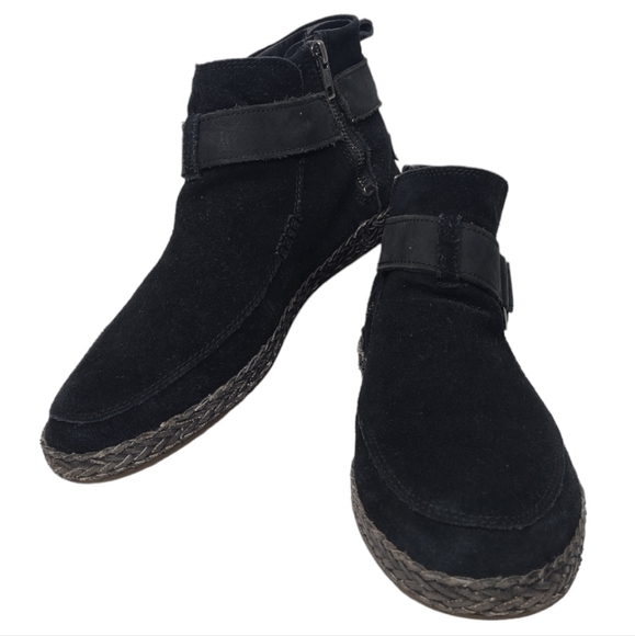 UGG Sloane Women's Buckle Suede Side Zip Winter Ankle Booties Size 8 - Picture 1 of 14
